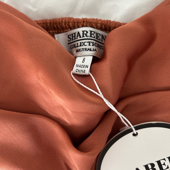 Orange blouse with padded cups size 8 - Picture 2 of 2